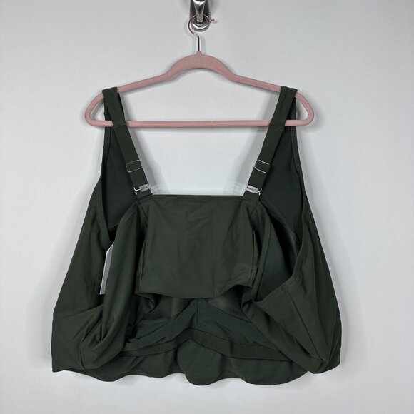 2/$30 NWT Universal Standard Swim Tank Top Dark Olive Green 7X #A1008 - Picture 4 of 9